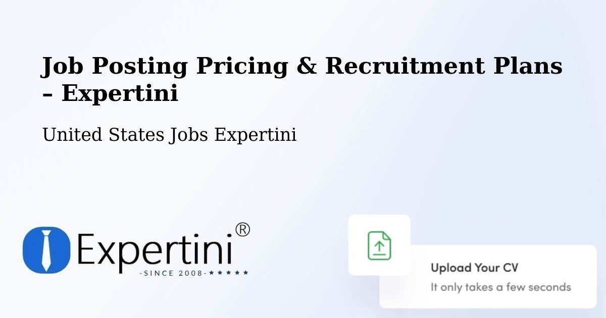 Job Posting Pricing & Recruitment Plans – Apache - Apache, United States Jobs Expertini