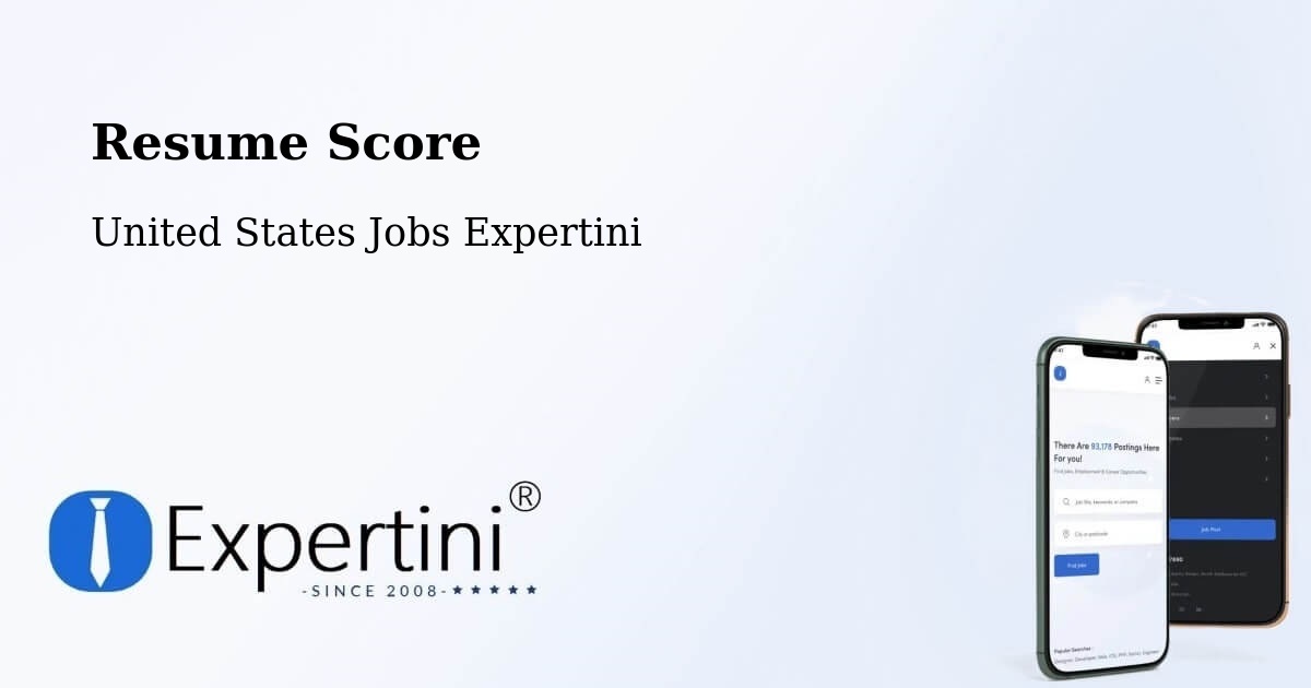 Resume Score & Job Description Match Tool – Apache - United States Jobs Expertini